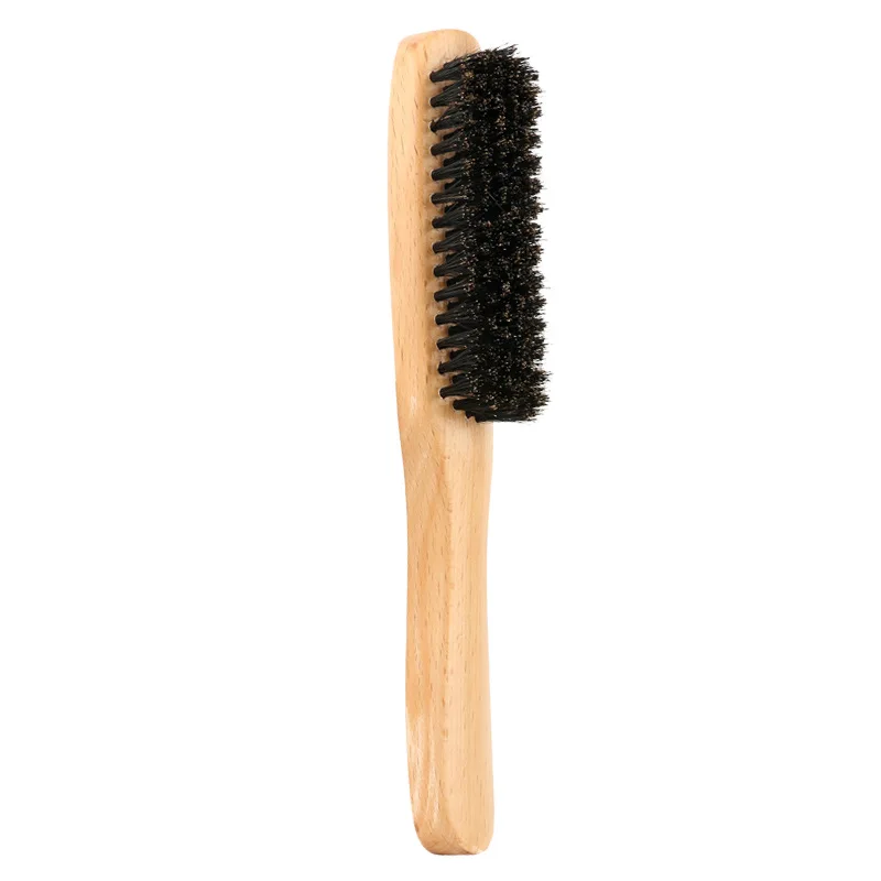 Boar Bristle Slick Back Brush, Large Soft‑Medium Smoothing for Men Women. Lay Hair Flat for Sleek Frizz‑Free Slick‑Back Hairstyl