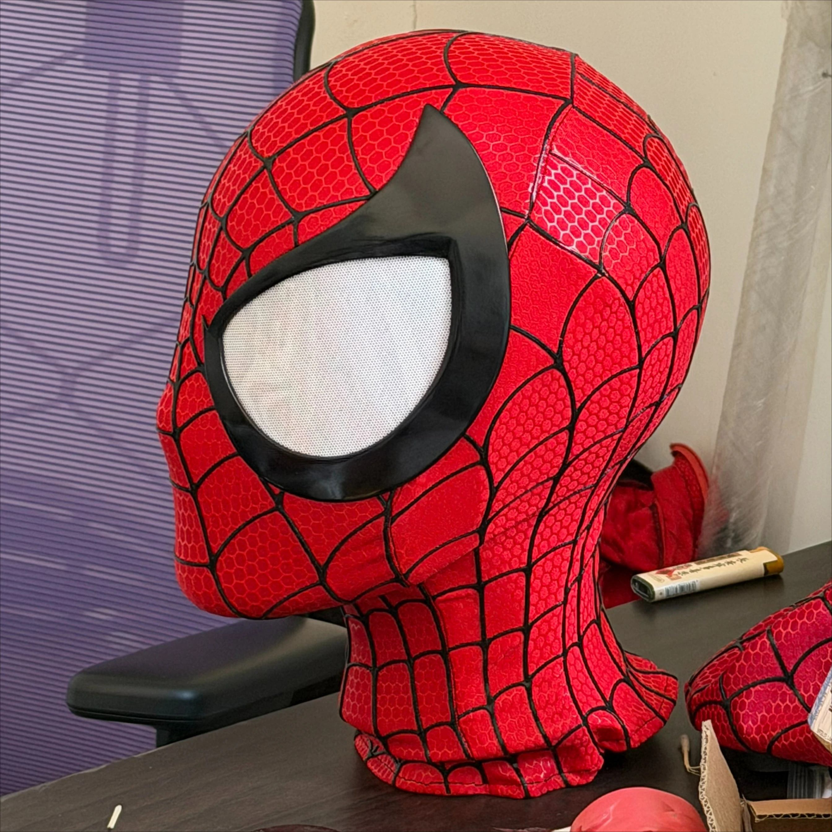 究極のスパイダーマンマスク 目付き 1:1 3D スパイダーマンマスク