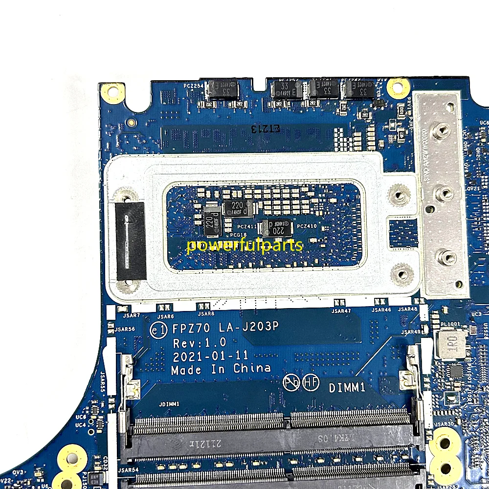 Para hp zbook fury 17 g7 placa-mãe fpz70 LA-J203P M20100-601 M20099-601 M20102-601 i5 i7 10th cpu on-board funcionando bem