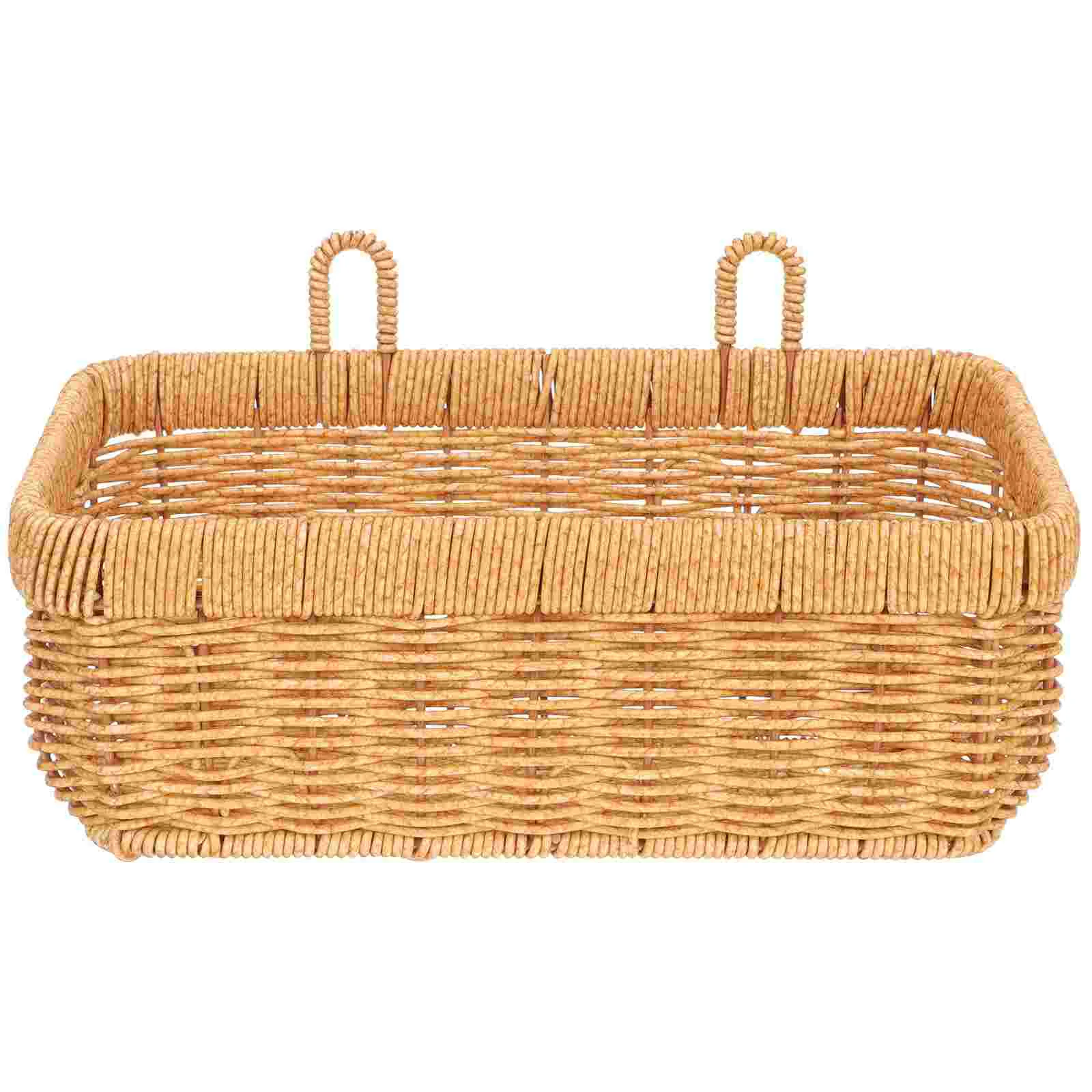 

Ginger Garlic Storage Basket Large Brown Wall Mounted Hanging Kitchen Fruit Vegetable ganizer Woven Imitation Rattan Space