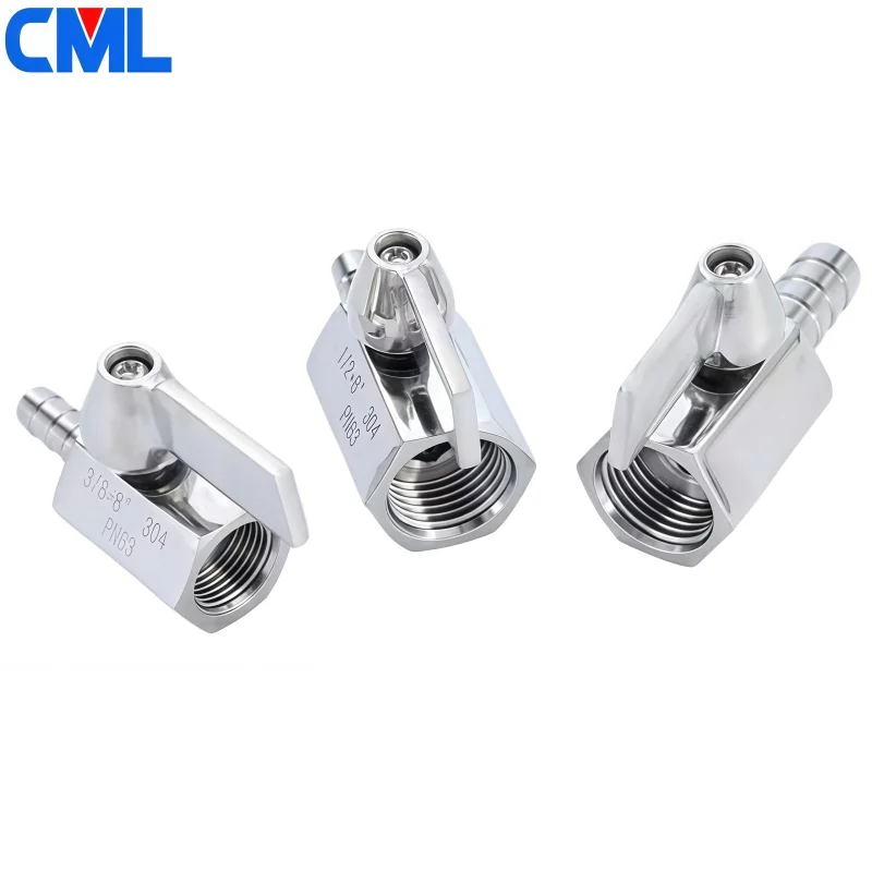304 Stainless Steel Sanitary 8mm 10mm 12mm Hose Barb 1/8
