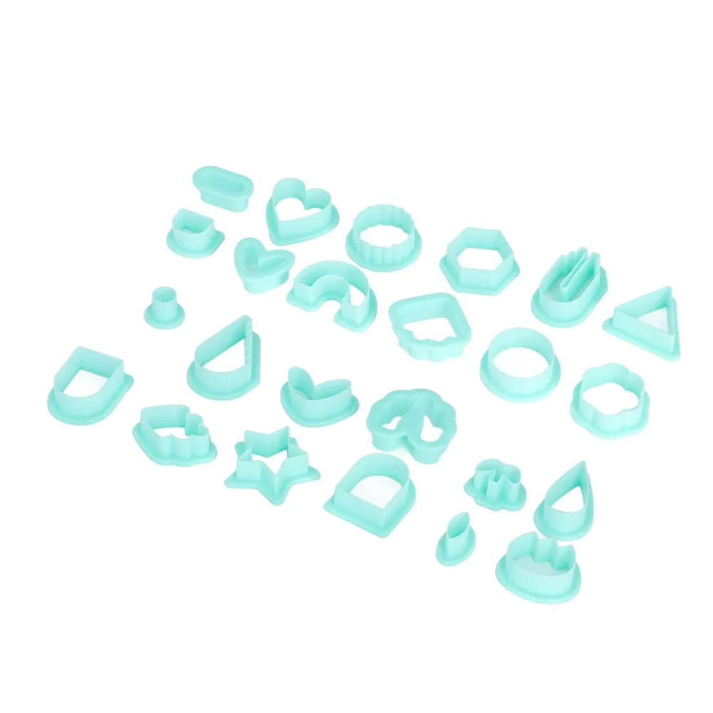 

24pcs Various Shapes Polymer Clay Cutters Plastic Green Clay Earring Cutters Boho Clay Cutters Jewelry Making Supplies