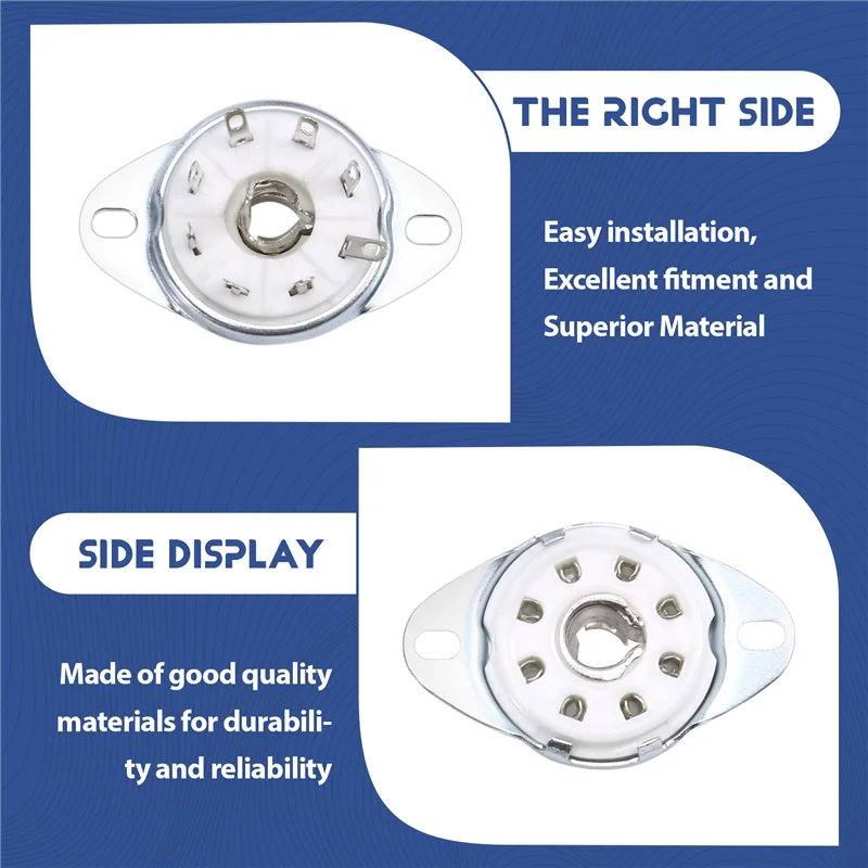 M20K 10Pcs 8PIN K8A Octal Rohr Buchse Ventil Basis Für EBL21 ECH21 4P1S 5B254 7N7 4J1S
