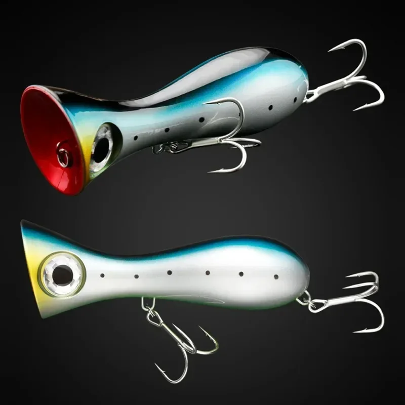 

9,5 см/31 г, приманки для верхней воды, поппер, жесткая приманка, искусственные воблеры, 3D-дизайн с 2 острыми крючками для ловли большой рыбы