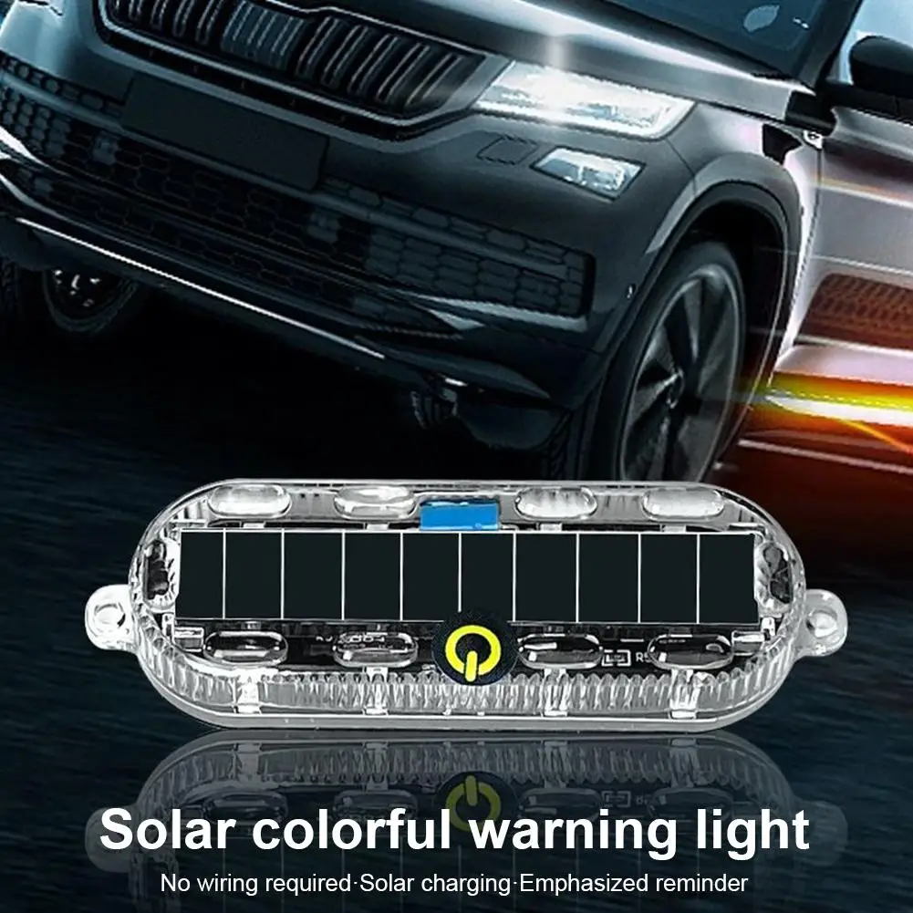 

Solar Car Strobe Warning Light Auto Emergency Light Electric Waterproof Motorcycle Brake Truck Lights Taillight Flashing Q0J3