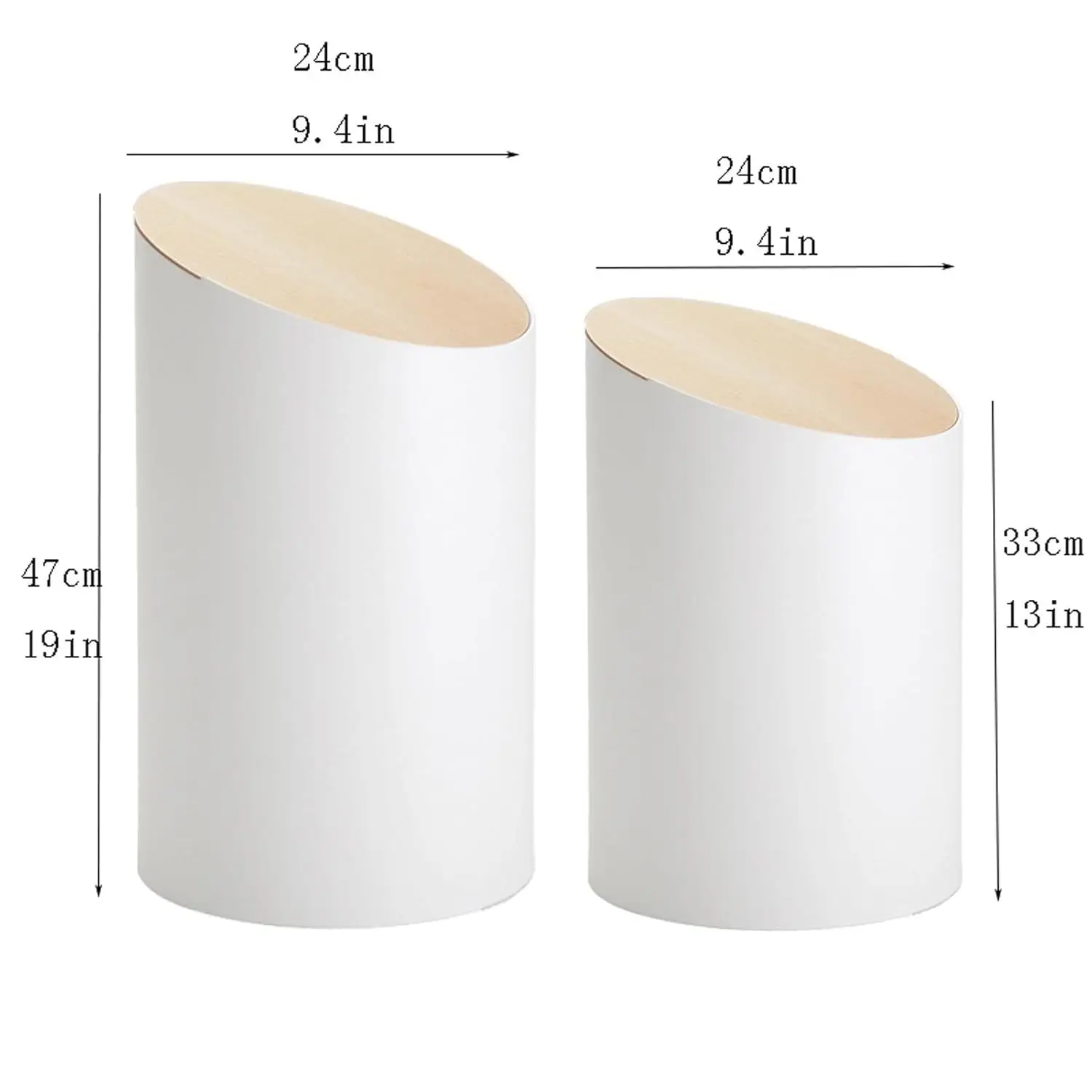 Indoor Trash Can 5L/8L Clamshell Trash Can for Home Living Room Cylindrical Pressed Trash Can Office Bedroom Waste Paper Basket