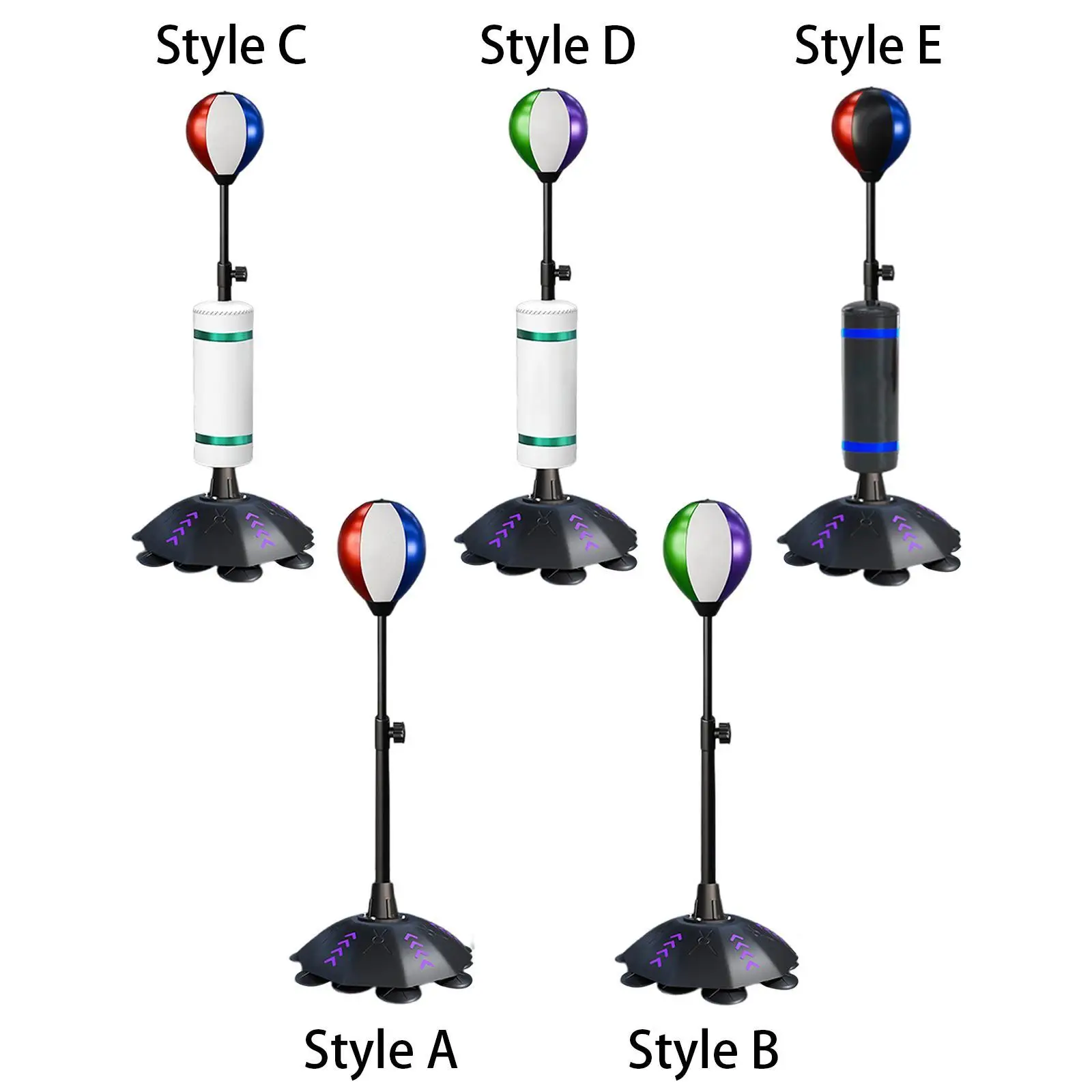 

Punching Bag with Stand Speedball Party Favor Standing Boxing Bag Height Adjustable for Practicing Mma Home Karate Women Men