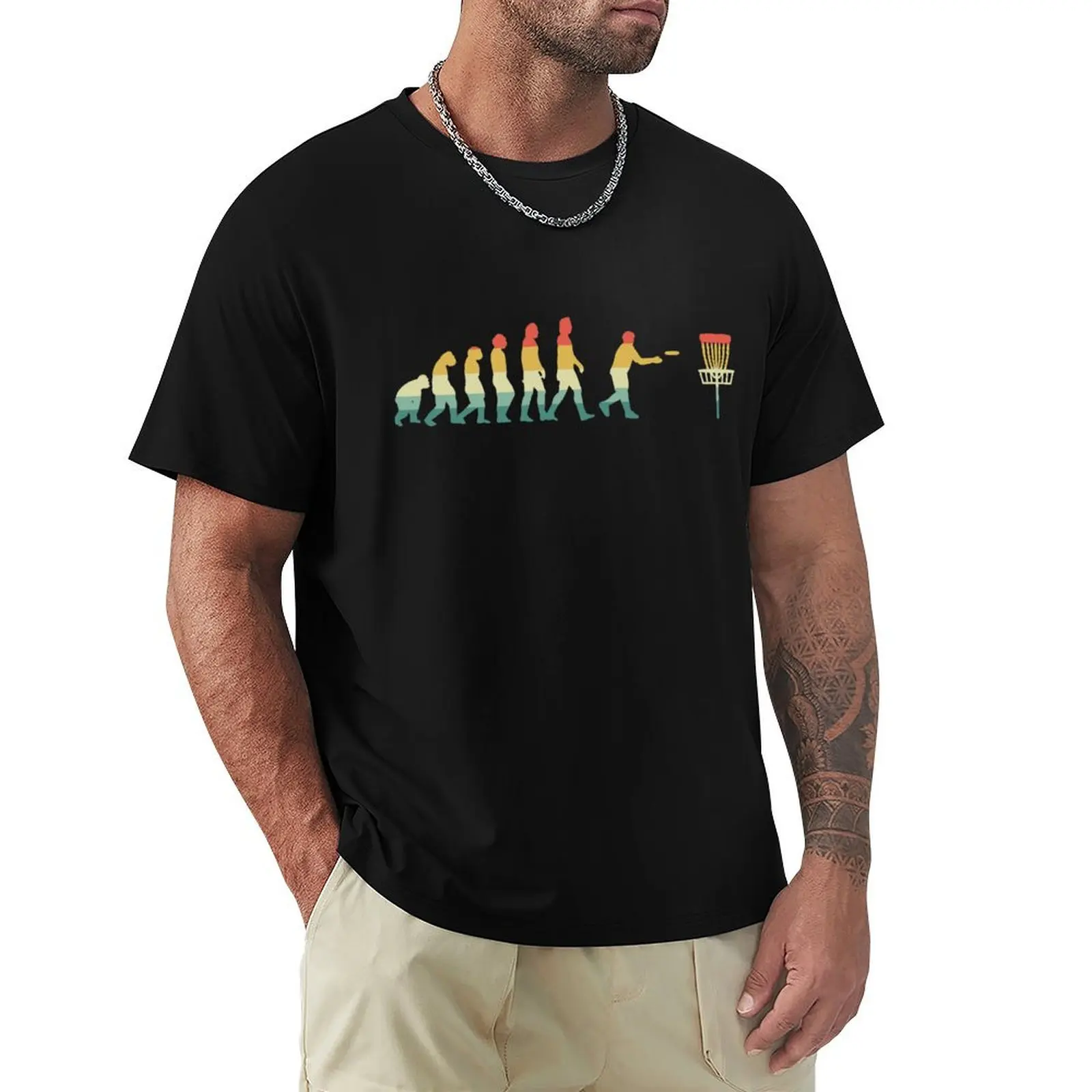 

Disc Golf Evolution Retro T-Shirt summer tops graphic t shirts Man t-shirt men graphic t shirts