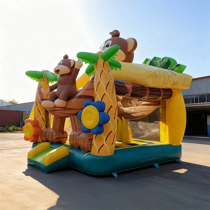 نفخ قرد الحارس منزل في الهواء الطلق القفز نطاط القلعة الحارس لحفلة عيد ميلاد نفخ بارك الحارس ملعب #4