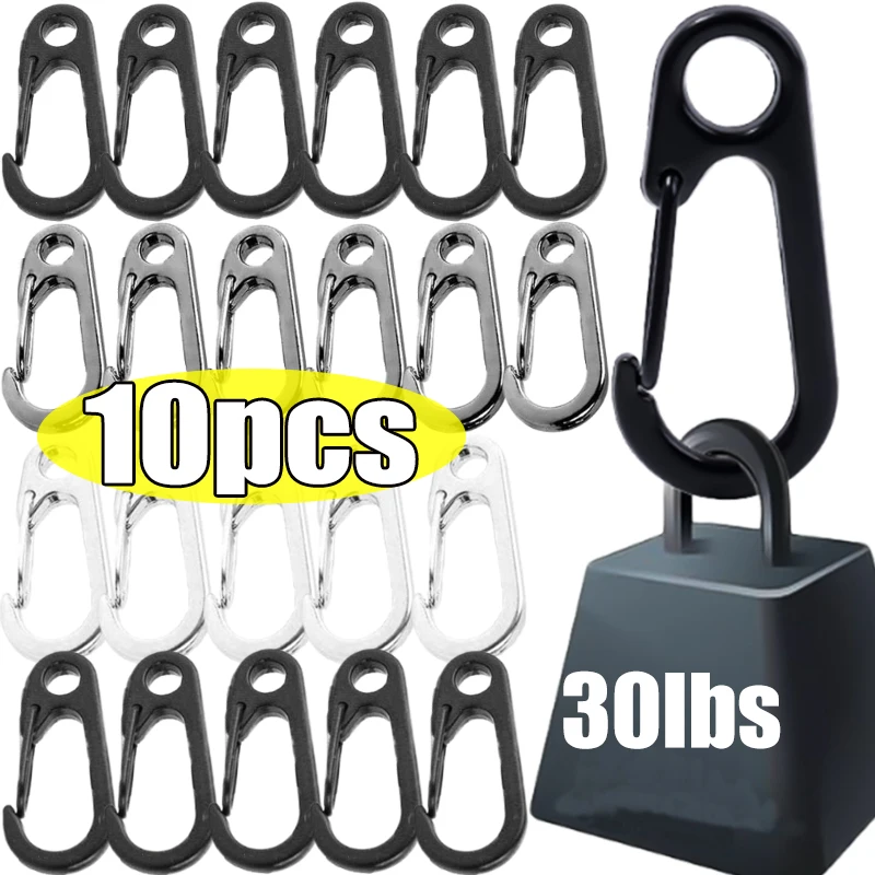 Car Keychain Clasp Mini Carabiner Clips Tiny Alloy Spring Snap Hook EDC Small Hanging Buckle for Backpack Camping Bottle 5/10Pcs