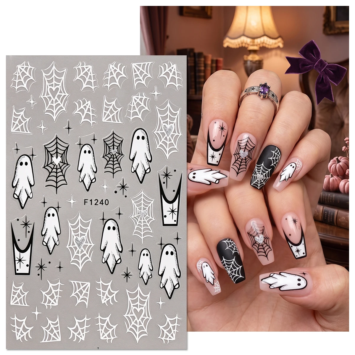 1 unidad de pegatinas góticas  - Nail Art Vampire reseña y precio