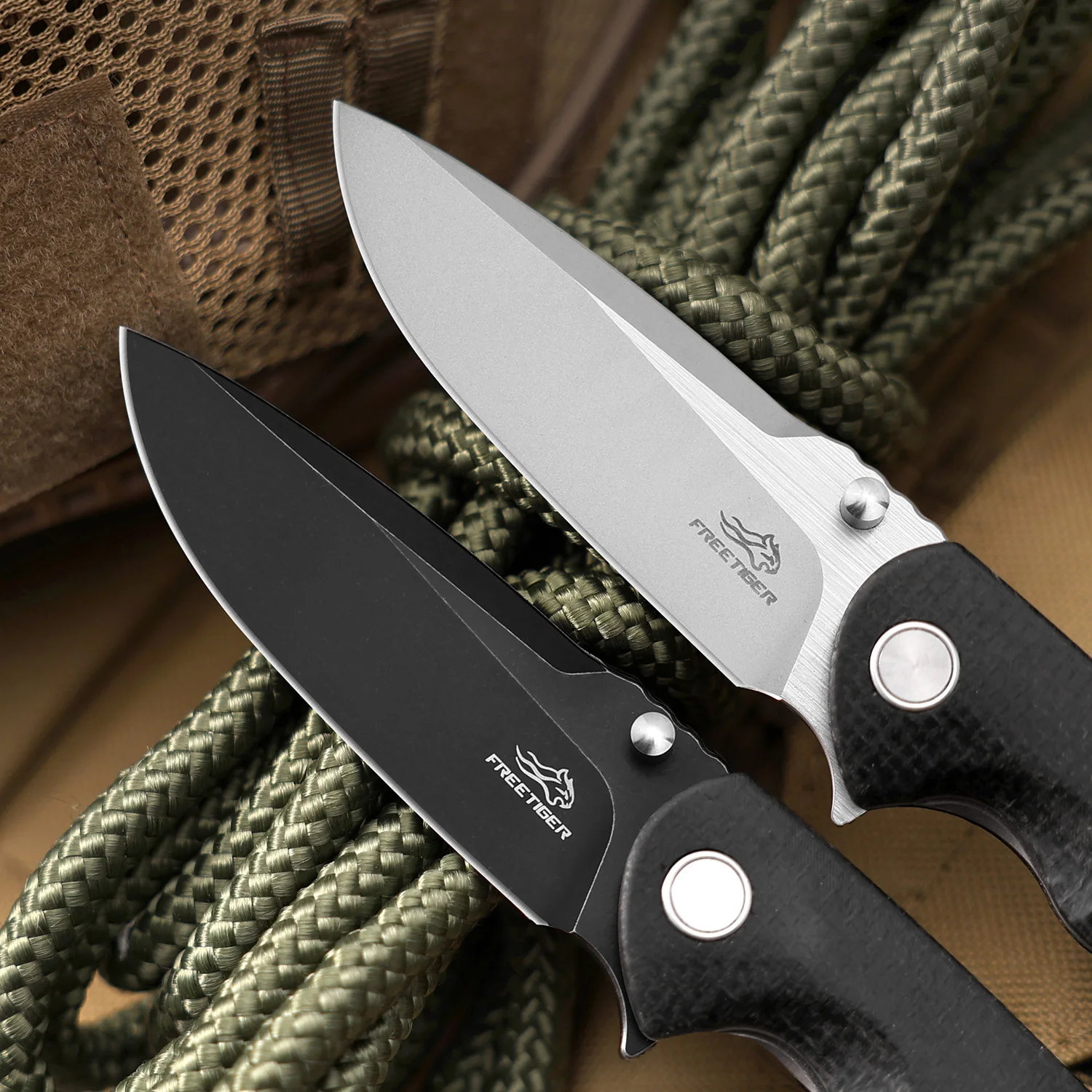 FREETIGER New Folding Knife with 14C28N Blade Micarta Handle Outdoor Camping Hunting Tactical Survival EDC Tool Knives FT101