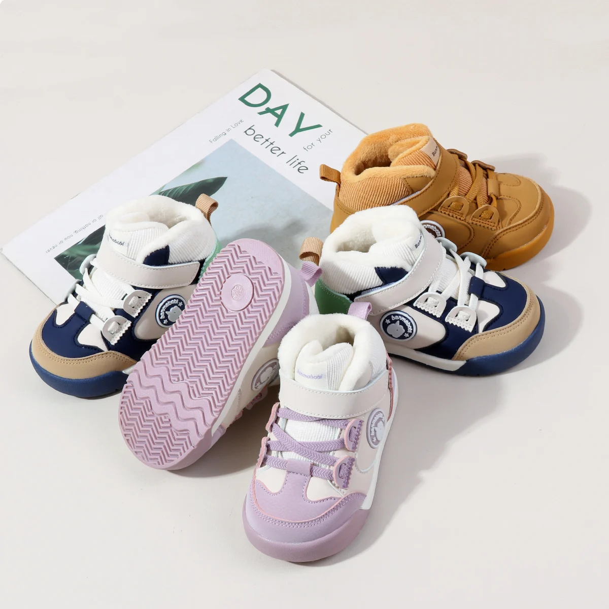 

New Girls Boys Wide Toe Barefoot Boots Shoes Minimalist Waterproof Ankle Winter Snow Boots 0-3.5Y Baby Unisex