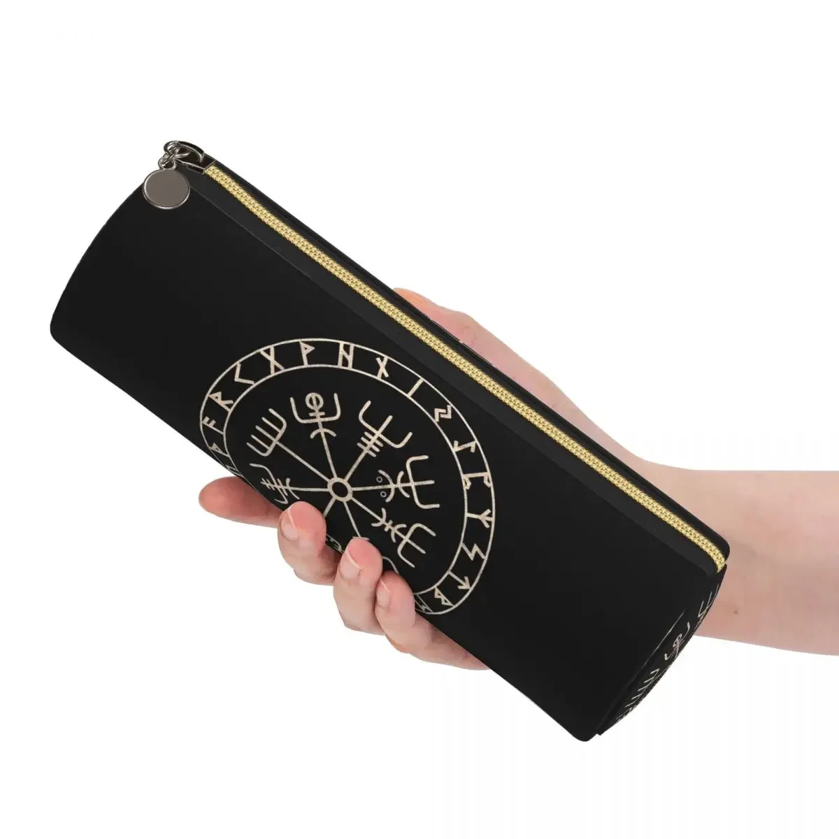 Runic Viking Compass Vegvisir Celtic Pencil Cases Pen Holder Cylinder Pen Box Pencil Bag for Studen Gifts
