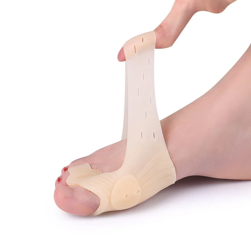 وسادة الأمامية Sebs مقسم الأمامية بفتحة مزدوجة لـ Hallux Valgus، دعامة أصابع القدم ليلاً لتقويم عظم أصابع القدم الكبيرة #3