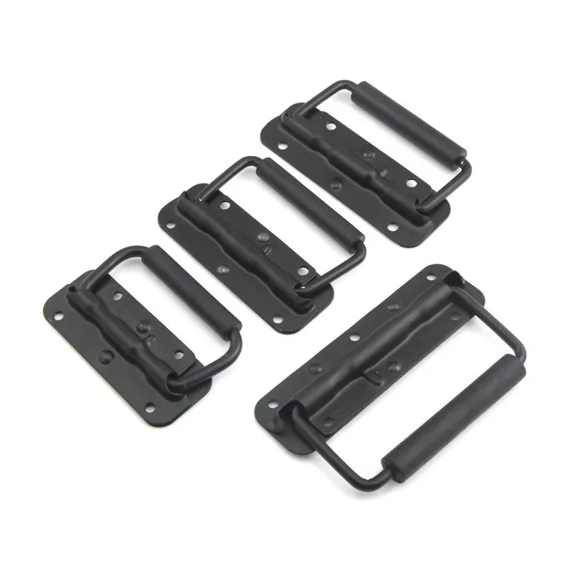 Shell-less Folding Black Spring Pull Handle Tool Handle Hardware Movable Folding Industrial Handle
