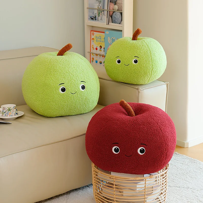 

35cm/45cm Squishy Velvet Fruit Plush Toy Stuffed Red Apple Plush Pillow Soft Green ApplePlush Peluche Kids Birthday Gift