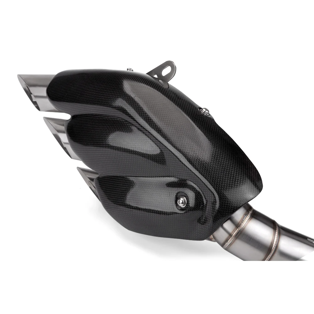 

51MM motorcycle universal exhaust pipe three hole muffler MT07 R3 Z900 MT09 S1000RR F3 NINJA250 MT15 exhaust system