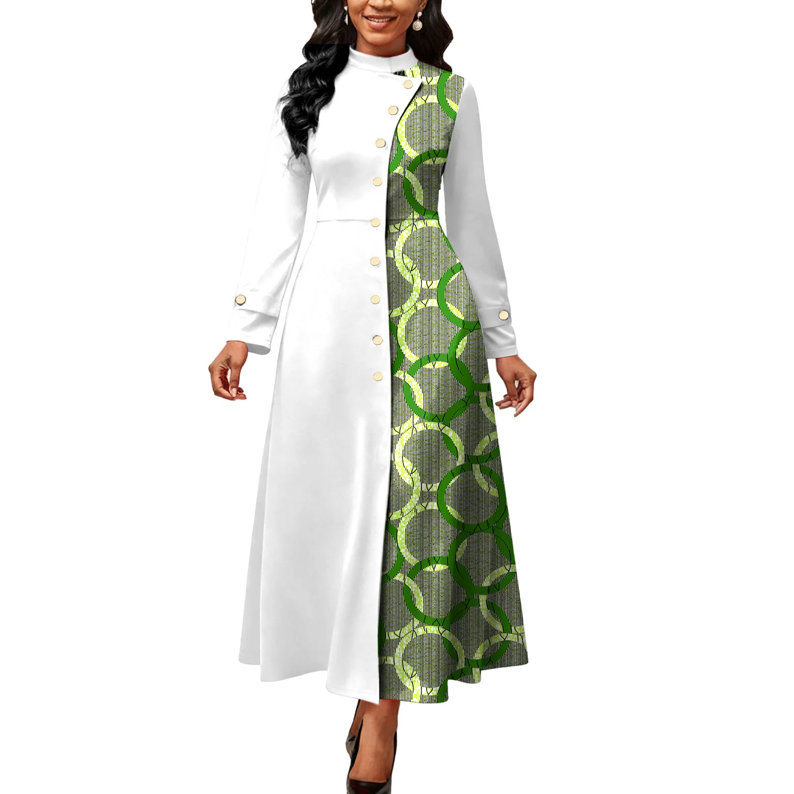 Afrikaanse jurk voor dames Dashiki kledij Ankara lange patchwork jurk Kente print kleding voor feest