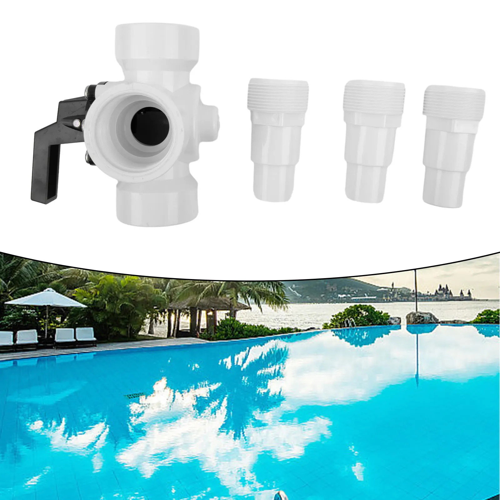 

3-way Valve High Performance Pool Pump 3 Port Valve Replacement For Zodiac 4715 Three Way Valve with Hose Connection