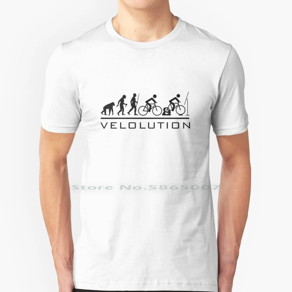 Velolution | Evolution Du Cyclisme T Shirt Cotton 6XL Velo Cyclisme Vtt Bicyclette Cycling Bike Mtb Xco Cx Cyclocross Road