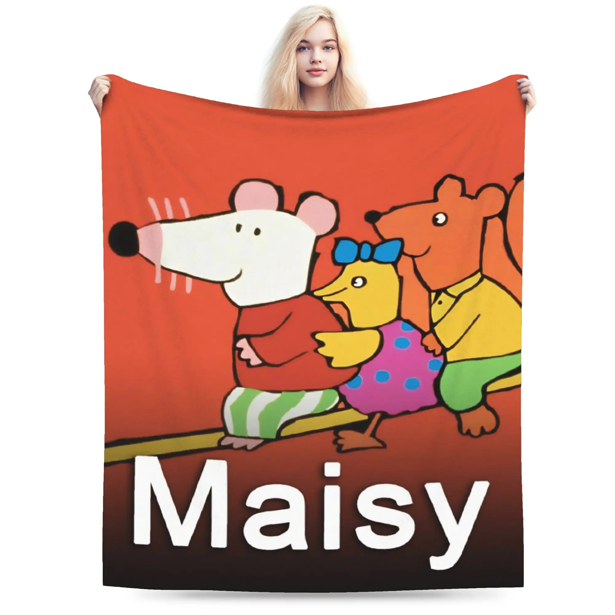 Super Soft Maisy Mouse Throw Blanket Premium Fleece Flannel Lightweight  Bed Blanket Cozy Fluffy Bedspread All Season Use