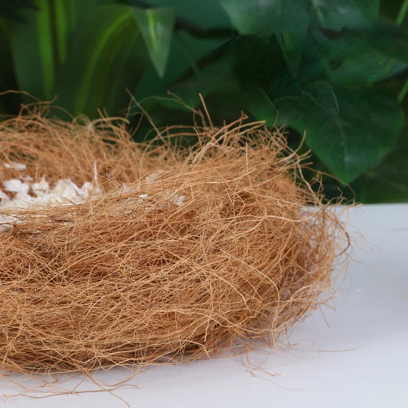 1 Pack Coconut Fiber Bird House Natural Nesting Material for Birds Doves Canaries Finches Budgies Parakeets Bird Cage Decoration