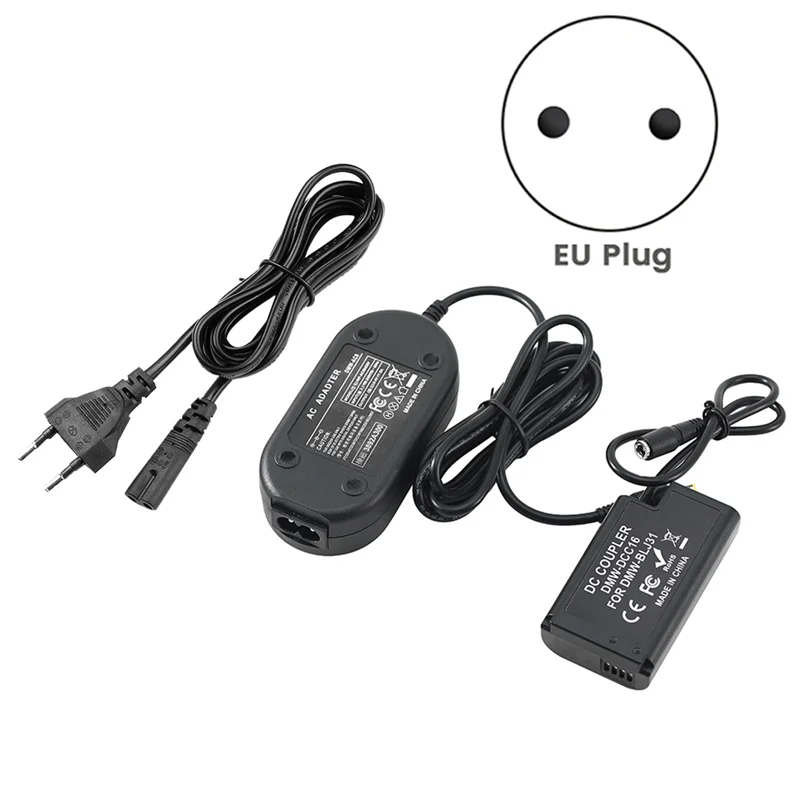 DMW-BLJ31 DCC16 Dummy Battery for Panasonic S1 S1H S1R Camera Dummy Coupler Power Cable EU Plug