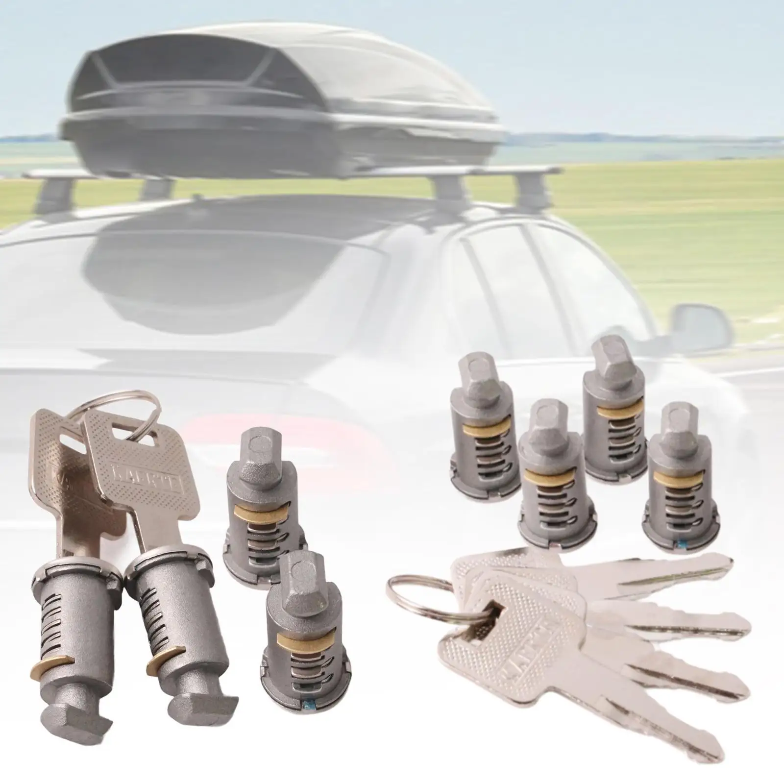 4x Car Top Roof Rack Locks Cores Replacement High Performance Wear Resistant