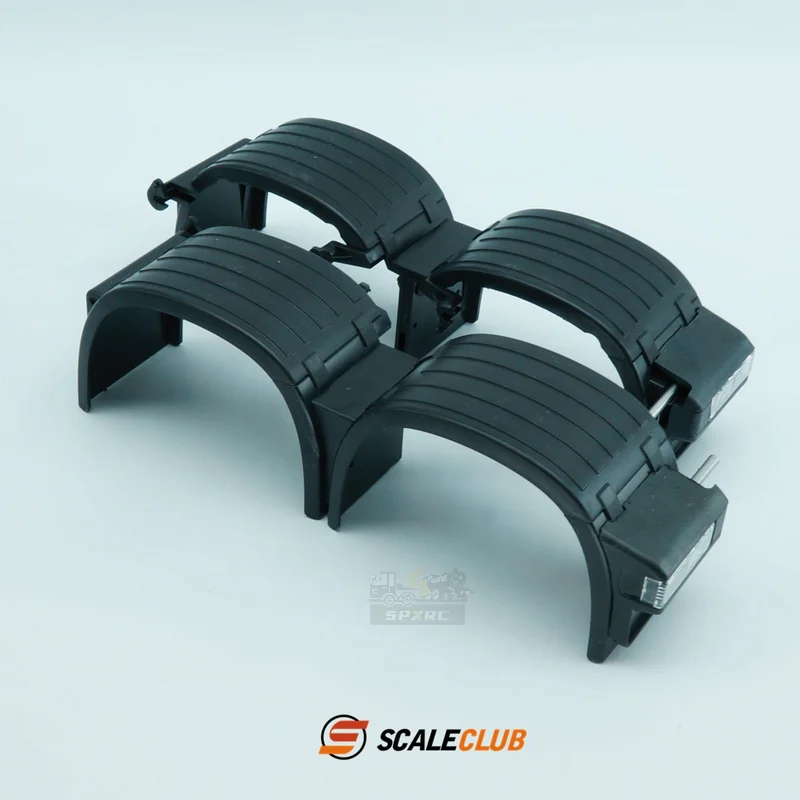 Scaleclub-luz trasera de guardabarros trasero de doble eje para remolque 1/14, piezas de coche para camión teledirigido Tamiya Lesu Scania Man Actros Volvo