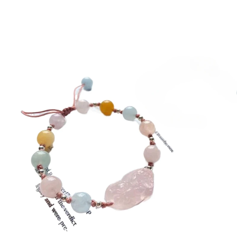 

*Розовый Кристалл Женский Камень Гибискуса Лошадь Синий Кристалл Браслет Персиковый Цветок Браслет Индивидуальные Универсальные Модные Ювелирные Изделия