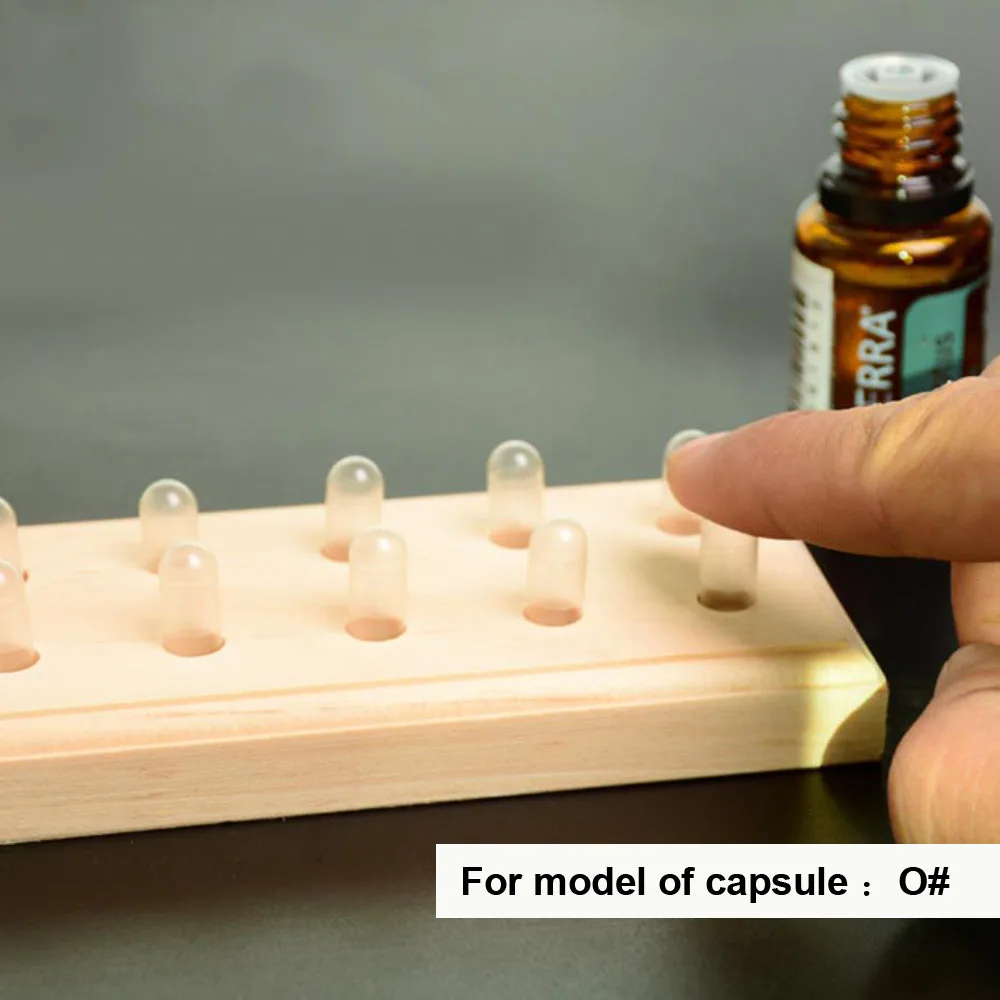 Wooden capsule bracket for 0# capsule Essential oil sub-packed DIY capsule holder Tray