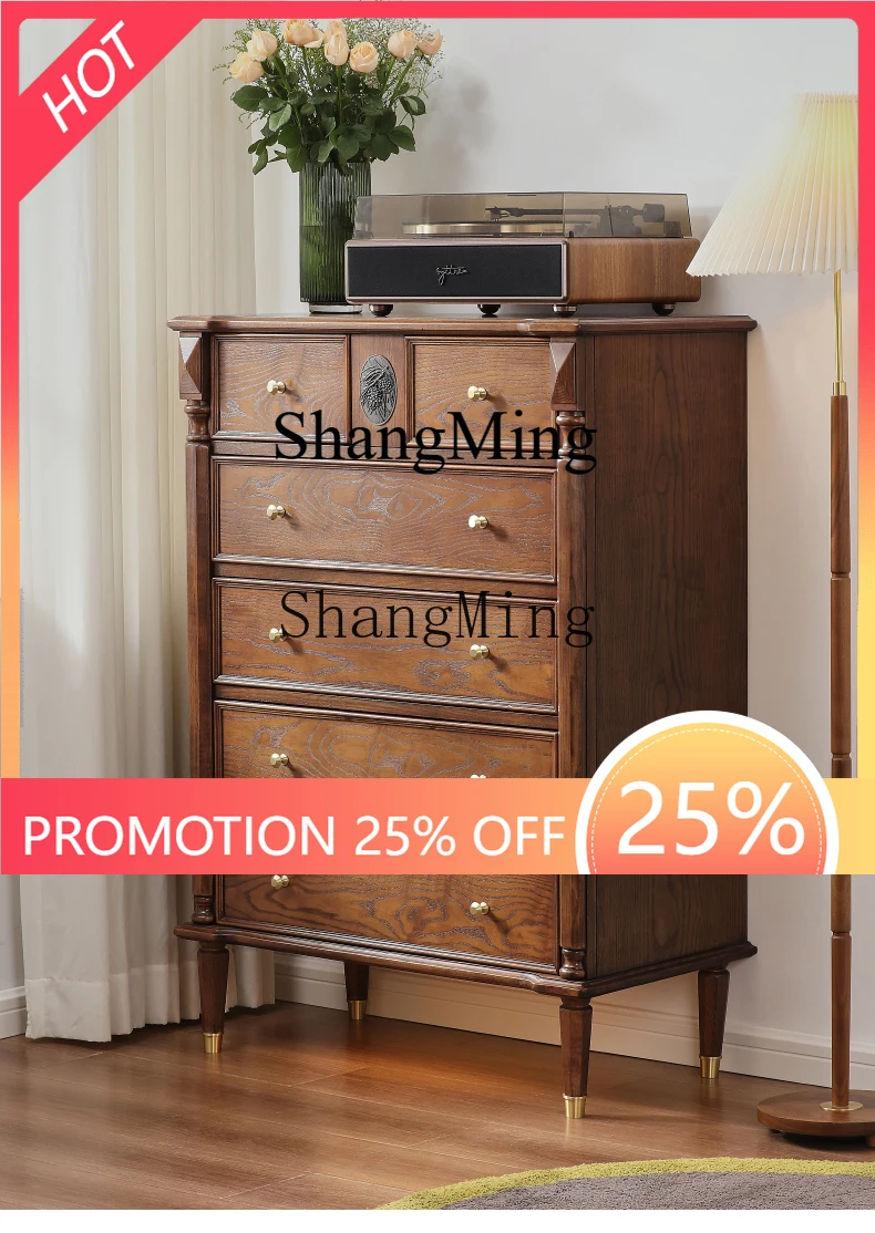 

ZYY advanced solid wood drawer type chest, bedroom, kitchen, large capacity storage, household wall multi-layer storage cabinet