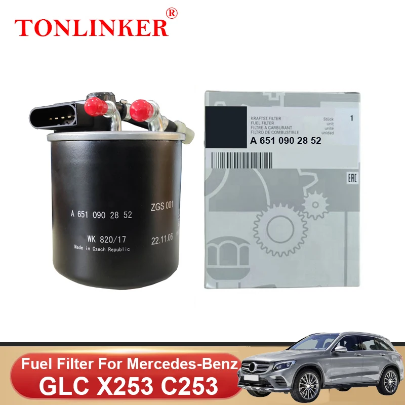 TONLINKER Fuel Filter A6510902852 For Mercedes Benz GLC X253 C253 2015-2019 GLC 220d 250d 4MATIC Diesel Model Car Accessories