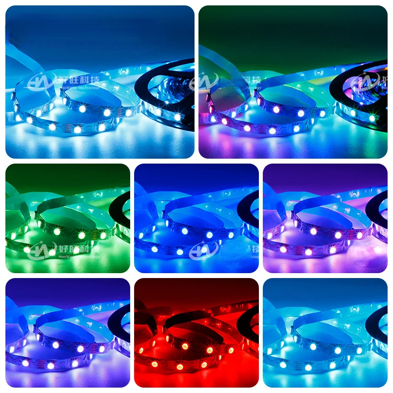 5Meters WS2812/SK6812 Flexible S Shape Led Strips Light for 60/84leds/M 6mm Addressable Full Color RGB LED Pixels Tape DC5/12V