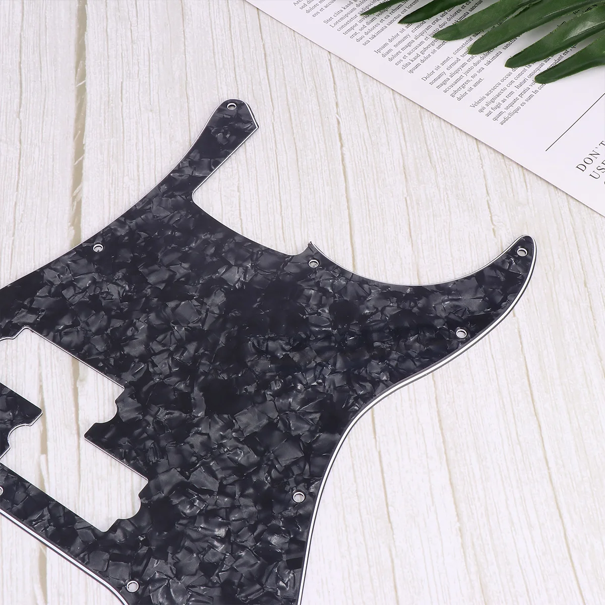 

Black Pb Bass Pickguard 13 Holes Scratch Plate Replacement Tool Electric Bass Guitar Accessory Pickguard
