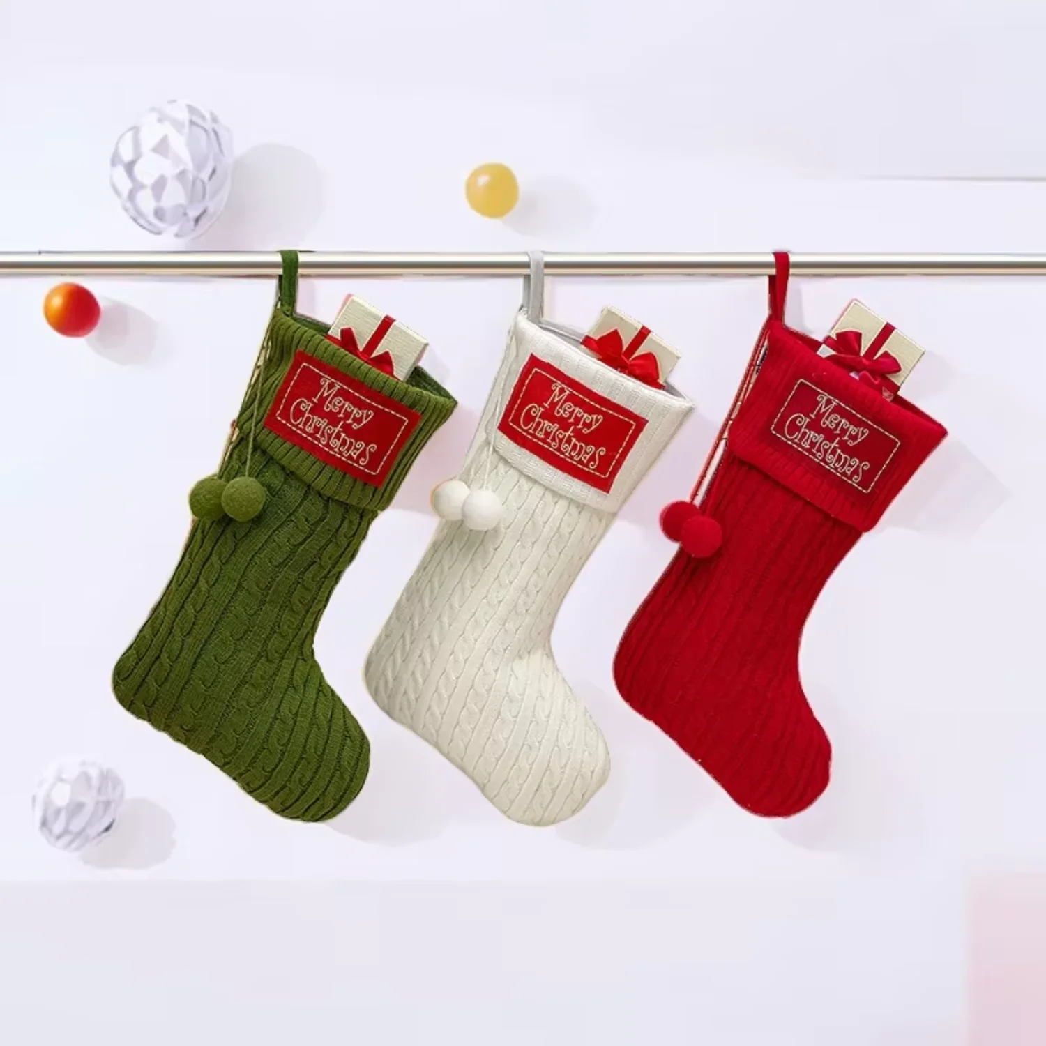 BGL New  Knitted Wool Pendant Gift Pack Christmas stockings Christmas Pendant Large Gift