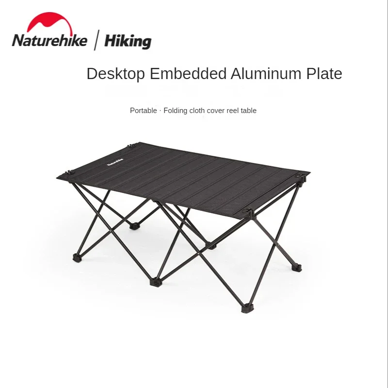 

Naturehike-Embedded Aluminum Plate, Folding Cloth Roll Table, Lightweight Camping Table, Barbecue Picnic Table