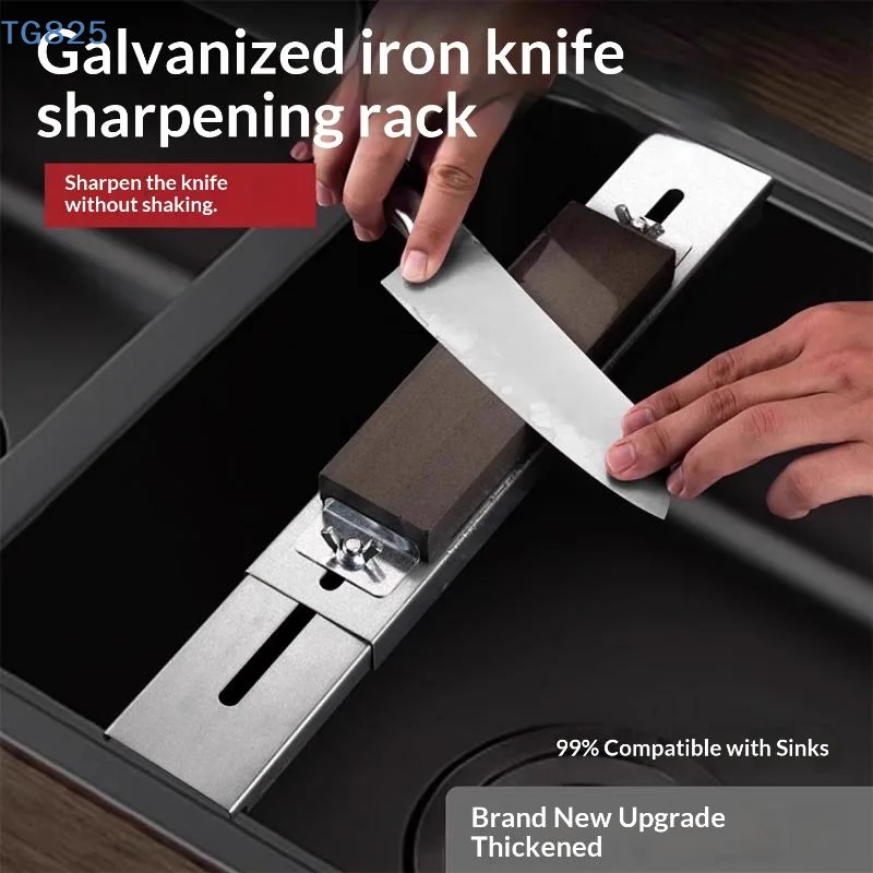 The Knife Sharpening Holder Is Thickened Non Slip And Adjustable In Length Making It Suitable For Kitchen Sinks And Home Cooking