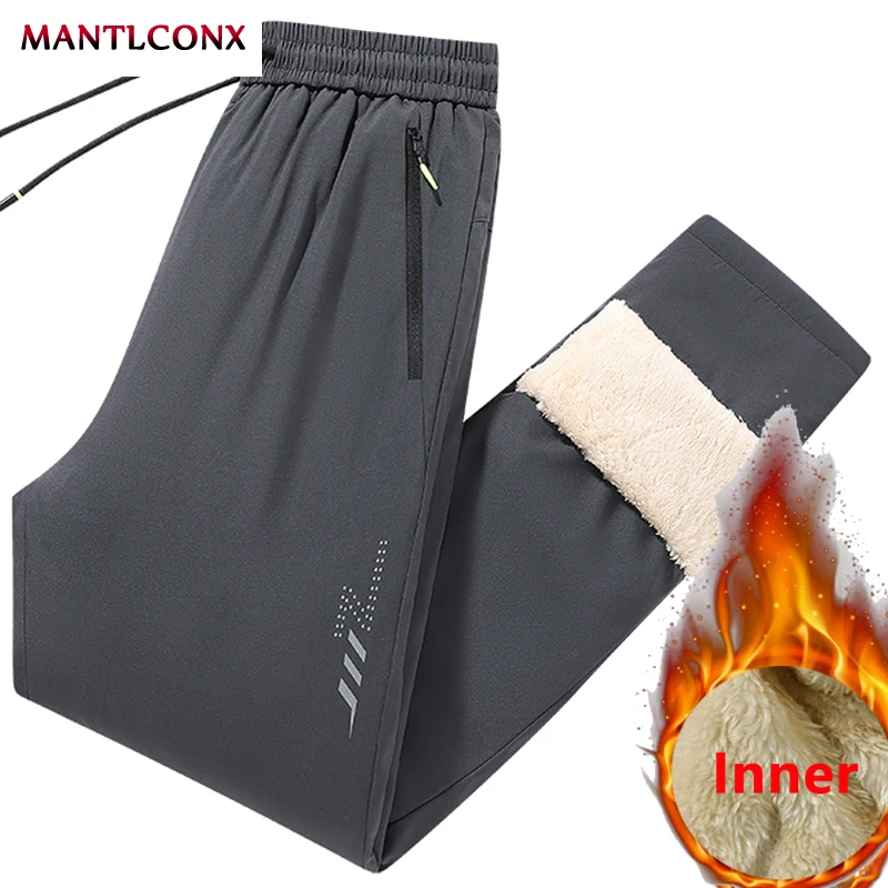 Winter-Wärme-Freizeithose für Herren, Fitness-Jogging-Laufhose, Herrenhose mit Kordelzug, Fleece-Innenseite, gerade geschnittene Hose, modisch – Detail 13