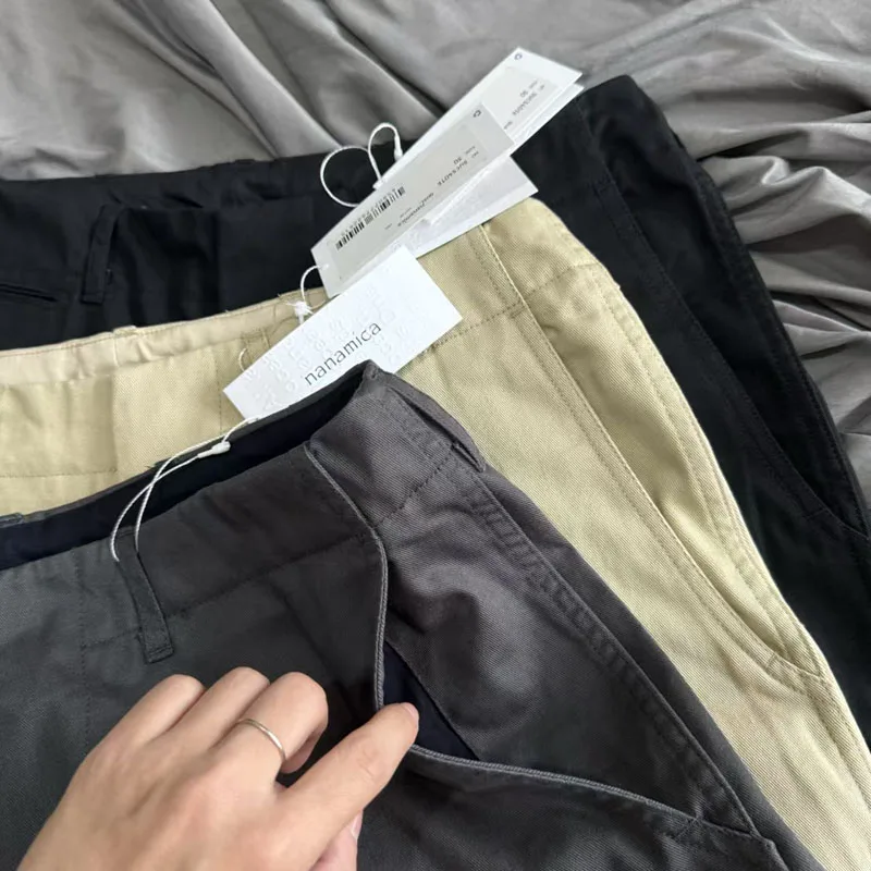 Pantaloni da pendolare da ufficio basic casual NANAMICA giapponese uomo donna pantaloni con tasche larghe di alta qualità streetwear pantaloni quotidiani