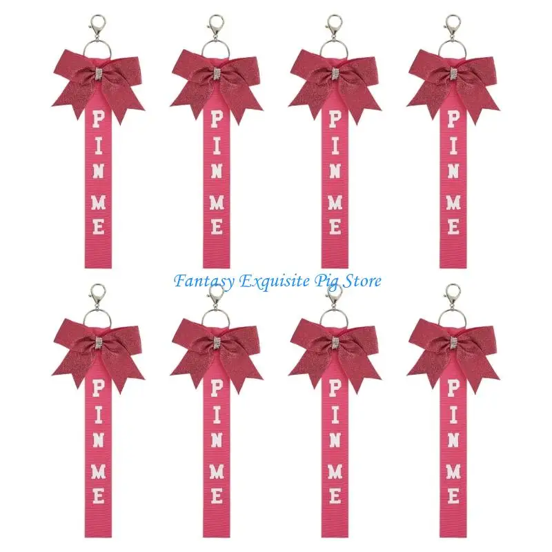 حزمة مفاتيح لعبة Game Day Ribbon 8 ملحقات مشجع مع بلورات مثل ملابس الزخارف