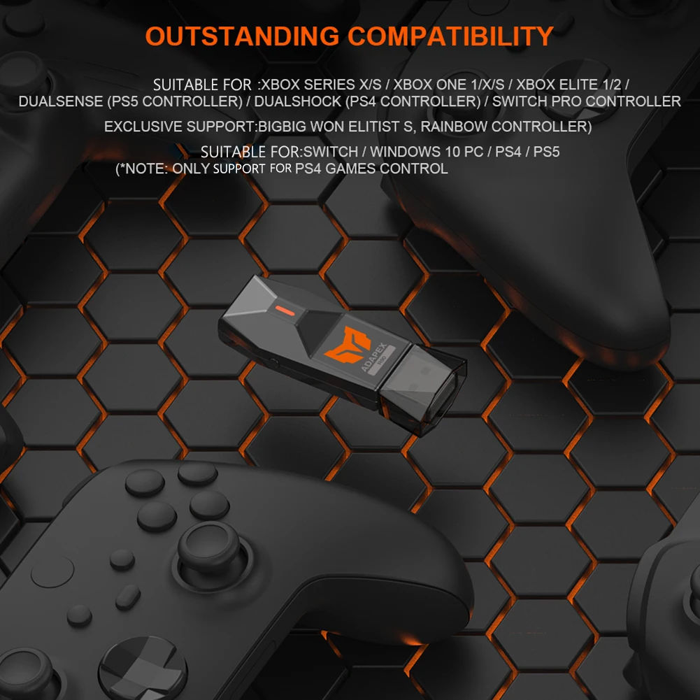محول لوحة ألعاب سلكي BIGBIG WON R90 لوحدات تحكم Nintendo Switch PS4 PS5 وXbox One التوصيل والتشغيل