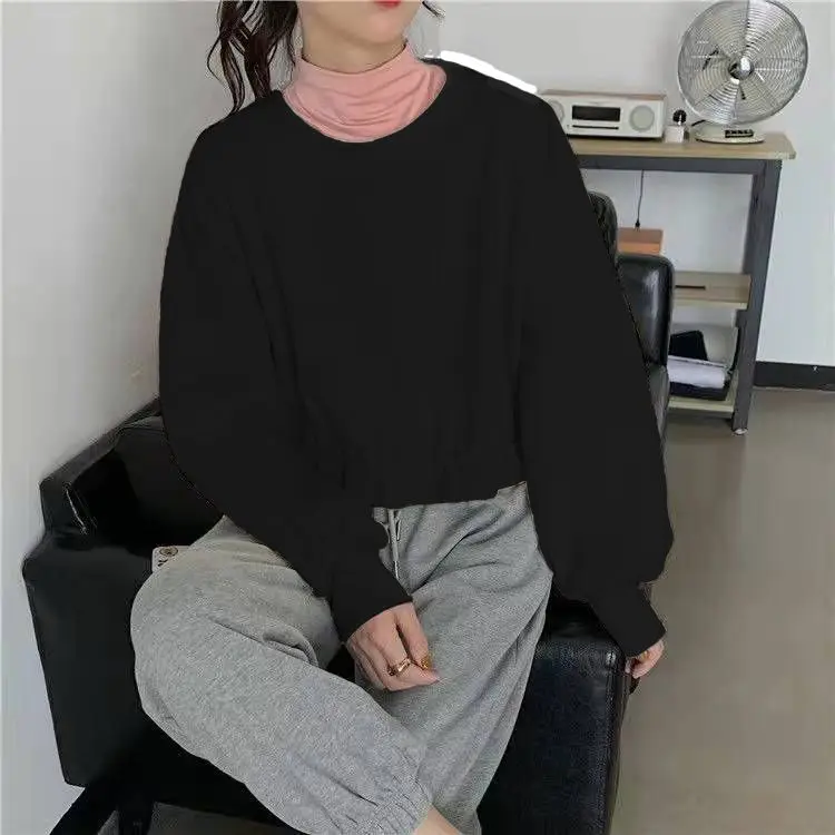 Damen-Sweatshirts, koreanische Kleidung, übergroß, Frühling, schöne Sportbekleidung, Crew Basic, lustig, Multi-Style, niedlich, Rundhalsausschnitt, grafisch