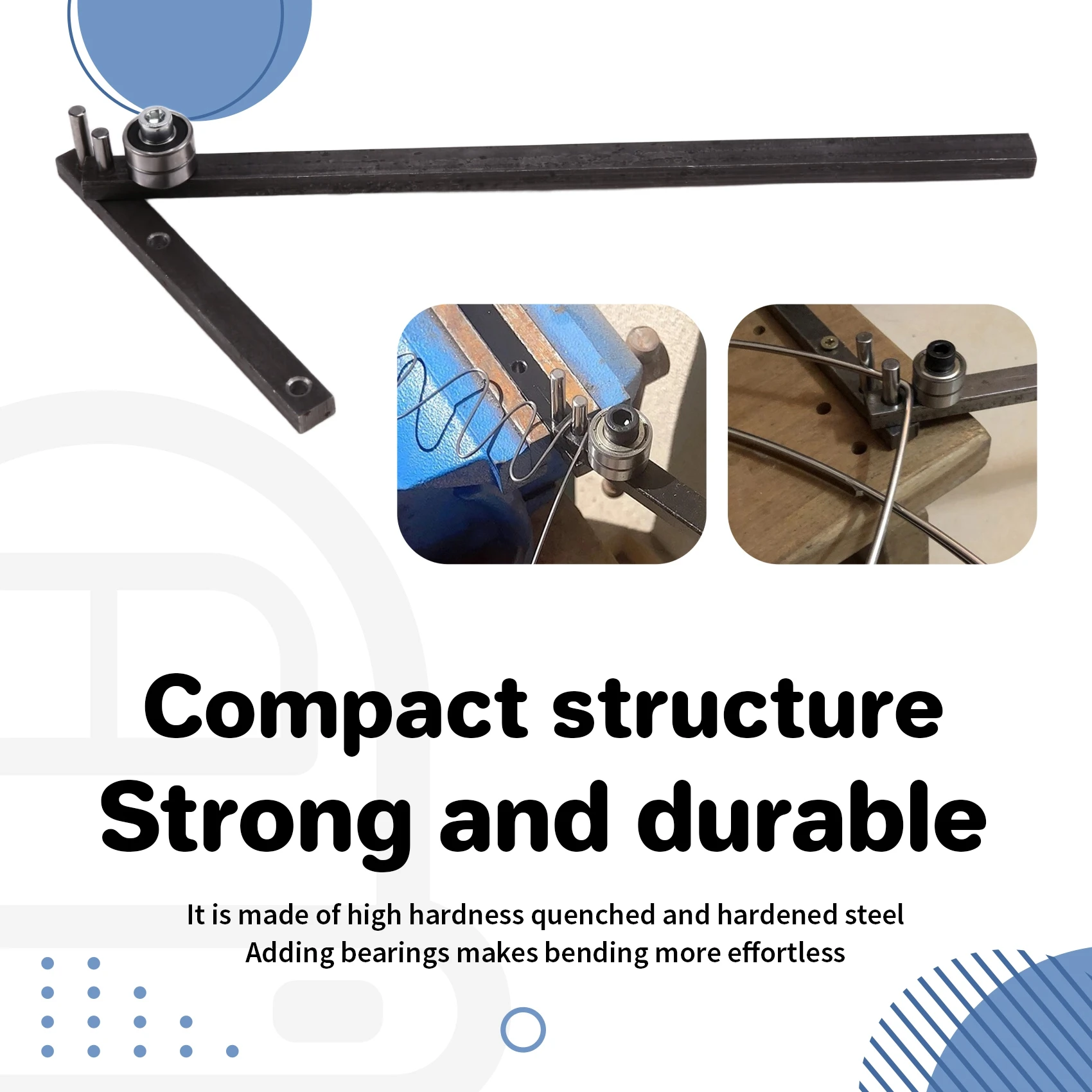 ABKS-DIY قوس أداة ثني الأنابيب اليدوية للسلال المنسوجة ، خطافات مرساة ، الحديد ، الصلب ، أضواء التخييم قضيب النحاس مع محامل