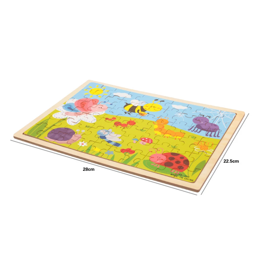 ของเล่นไม้เสริมพัฒนาการเด็กเล็ก รูปการ์ตูนหลากสีสัน สำหรับเด็กวัยเตาะแตะ