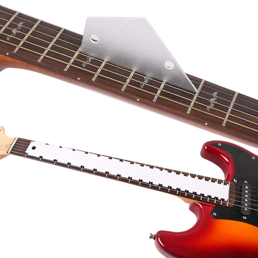 

2Pcs Guitar Leveling Luthier Tool Set Guitar Neck Straight String Height Gauge Guitar Neck Ruler Tool for Electric Bass Acoustic