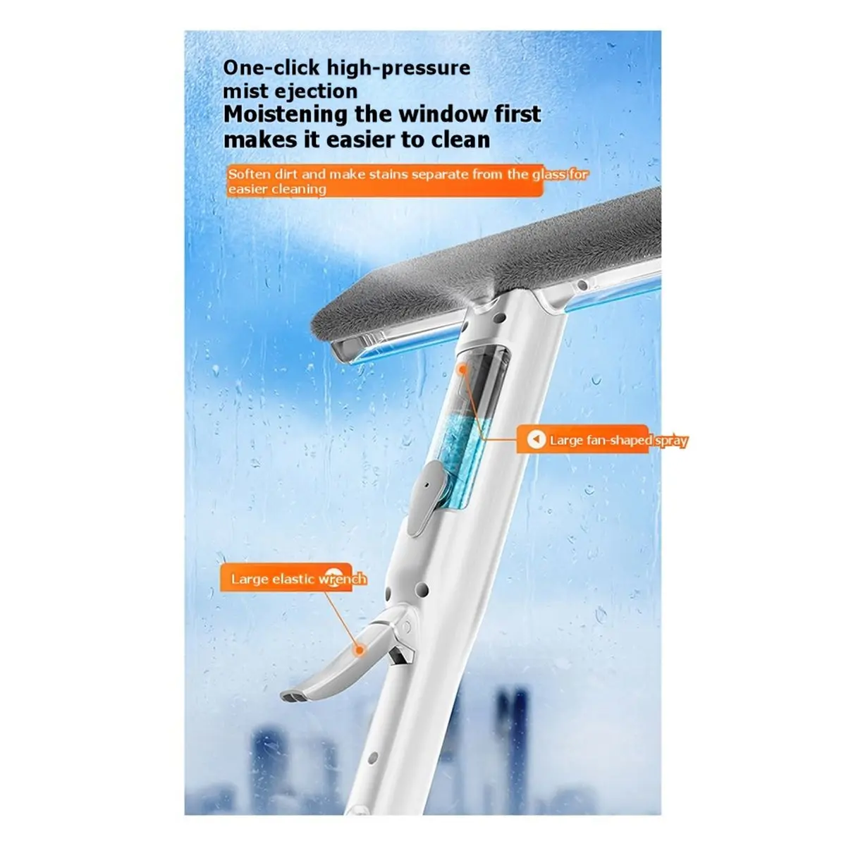 Industrial Tools 1. Glass Cleaning Squeegee Mop Multi Purpose Floor Mop for Glass Tile and Floor Ergonomic Design for Home Clean