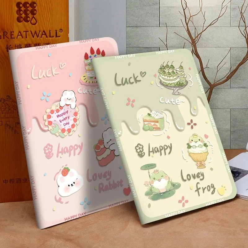 For Ipad Pro 11th A16 2025 Air7 Air6 11in Kawaii Tablet Case Ipad Mini7 8.3in 9th 10.2 10th 10.9 Air4 Air3 10.5in Tri-fold Cover