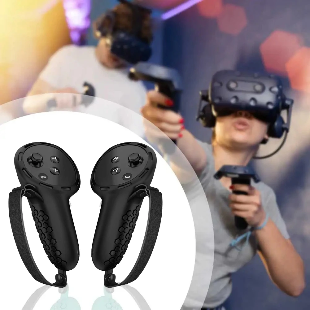 

Silicone Cover for Meta Quest 3 Controller Anti Slip Strap Sweatproof Ergonomic Grip Protective Case VR Gaming Accessories​